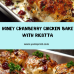 Honey Cranberry Chicken Bake with Ricotta Cheese Recipe