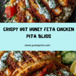 Crispy Hot Honey Feta Chicken Pita with Tzatziki Drizzle Recipe