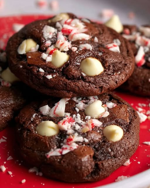 White Chip Chocolate Cookies with Peppermint Recipe 6 White Chip Chocolate Cookies with Peppermint Recipe - Recipe Image