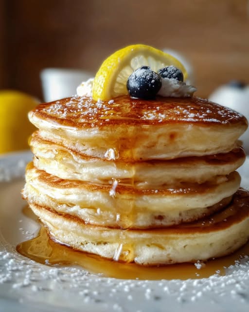 Lemon Yogurt Pancakes Recipe - Recipe Image