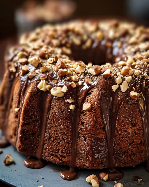 Decadent Hazelnut Espresso Cake with Chocolate Glaze Recipe
