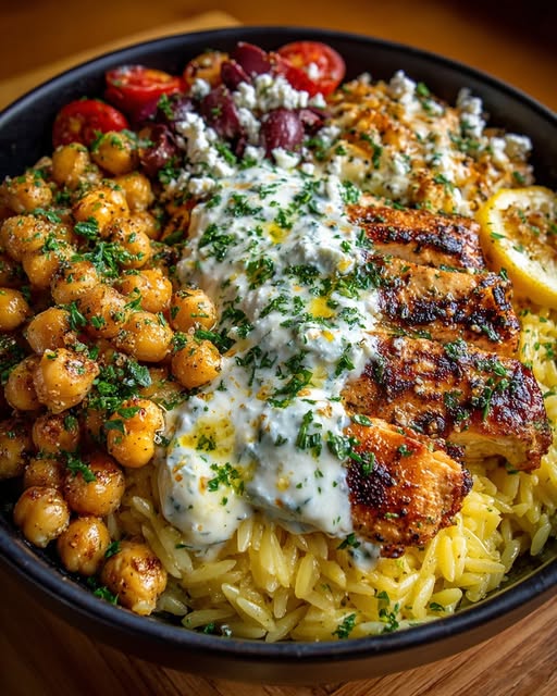 eta Yogurt Sauce & Olive Mix & Chickpeas Recipe - Recipe Image