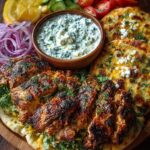 Greek Chicken Gyros with Lemon-Herb Marinade and Tzatziki Recipe