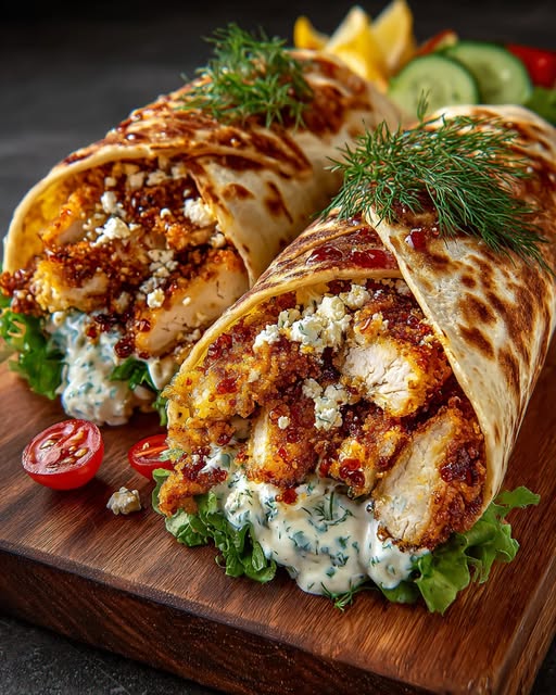 ken Wrap with Dill Garlic Yogurt Drizzle Recipe 6 ken Wrap with Dill Garlic Yogurt Drizzle Recipe - Recipe Image