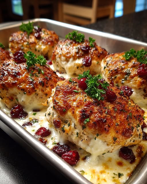 Honey Cranberry Chicken Bake with Ricotta Cheese Recipe - Recipe Image
