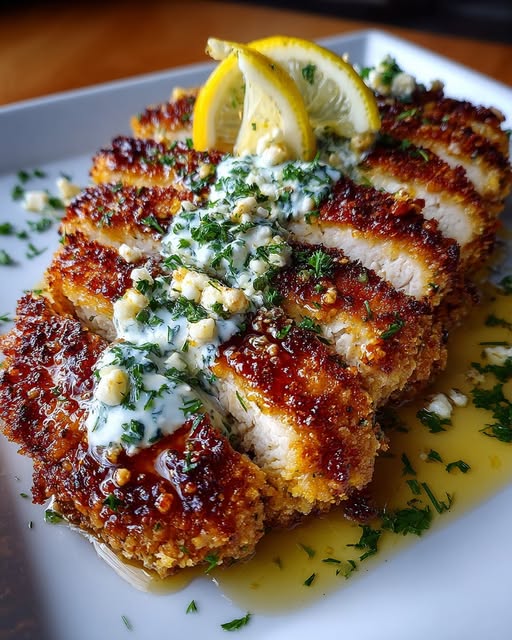 iterranean Herb Crust & Tzatziki Drizzle Recipe - Recipe Image