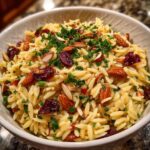 Apple, Celery & Almond Orzo with Honey Mustard Recipe