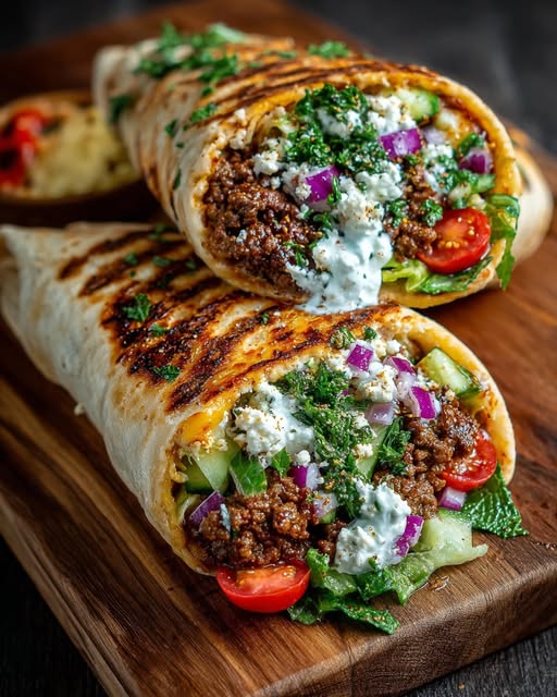 ef Wrap with Garlic Hot Honey Feta Sauce Recipe - Recipe Image