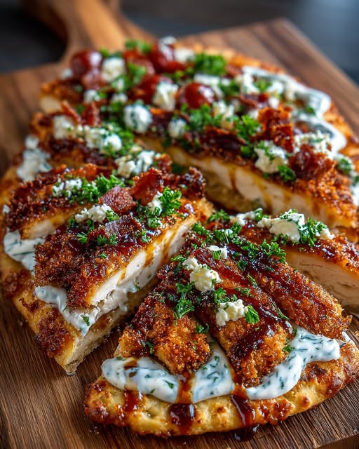 ken Flatbread with Garlic Yogurt Drizzle Recipe