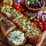 Rustic Mediterranean Toasted Bread and Feta Board Recipe
