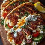 Chicken Pita with Garlic Yogurt Drizzle Recipe
