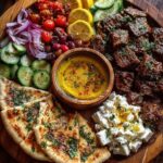 Greek Beef Mezze Platter with Lemon Drizzle Recipe