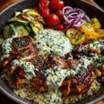 n Power Bowl with Herb Yogurt Feta Sauce Recipe