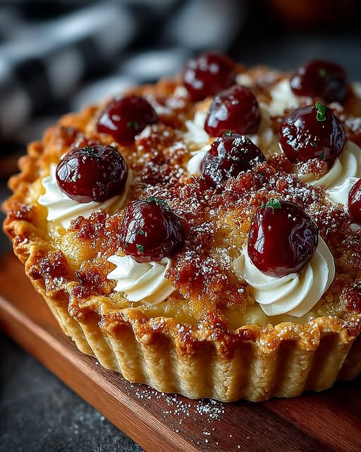 Old-Fashioned Rhubarb Crumble Pie with a Buttery Oat Crust Recipe
