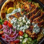 Mediterranean Chicken Pita Bowl with Lemon Feta Sauce Recipe