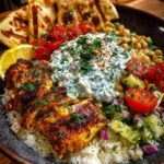 Mediterranean Chicken Pita Bowl with Whipped Feta Sauce Recipe