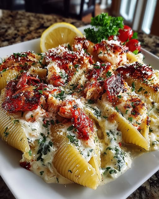 Creamy Lobster Stuffed Shells Recipe