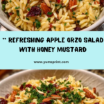 Apple, Celery & Almond Orzo with Honey Mustard Recipe