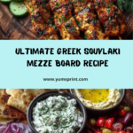 Greek Grilled Chicken Souvlaki Mezze Board Recipe