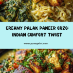 Indian Palak Paneer Orzo Recipe