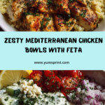 Mediterranean Chicken Power Bowl with Yogurt Feta Sauce Recipe