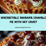 Old-Fashioned Rhubarb Crumble Pie with a Buttery Oat Crust Recipe